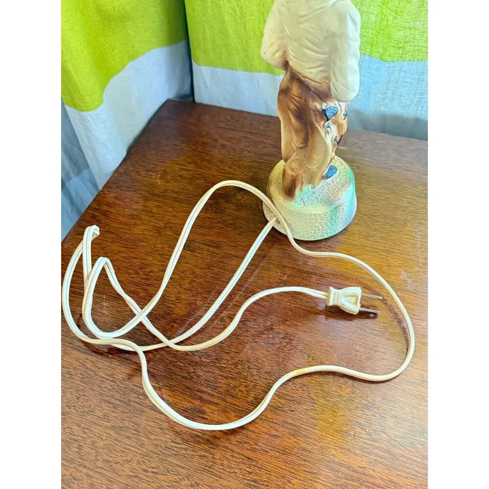 Vintage Cowboy western figurative lamp and shade
